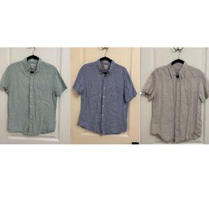 Lot of 3 - Baird McNutt Irish linen shirt for Men, Size Medium Slim Fit